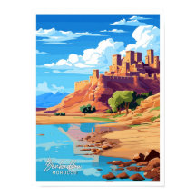 Benhaddau Marokko Reisen Vintage Illustration