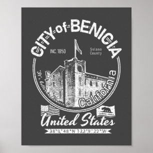 BENICIA KALIFORNIEN - BENICIA ARSENAL UHR TURM POSTER