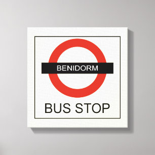 Benidorm Bus Stopp Leinwanddruck