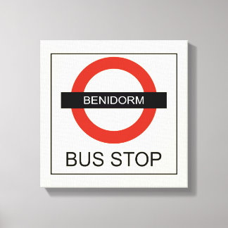 Benidorm Bus Stopp Leinwanddruck