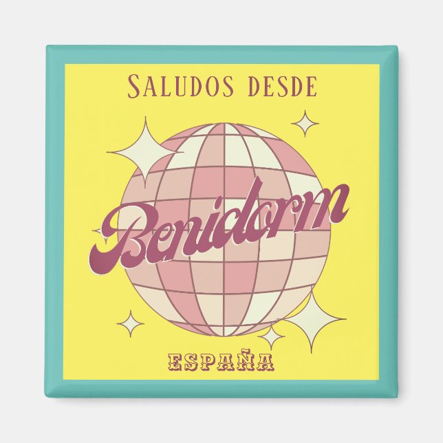 Benidorm Spanien espana Urlaub bunt Magnet (Vorne)