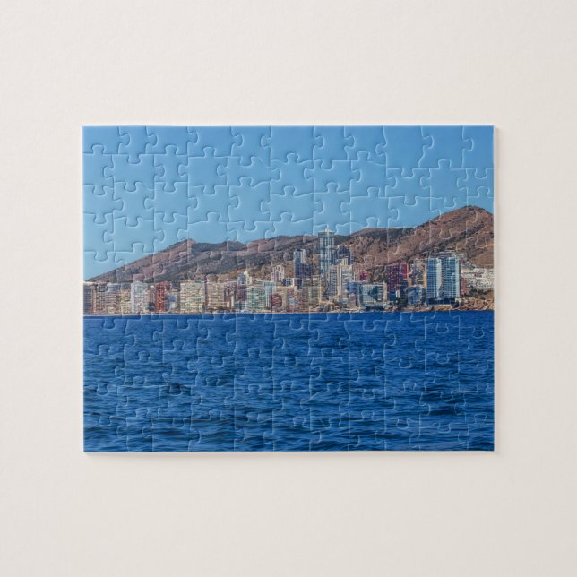 Benidorm-, Spanien-Meer und Stadt Puzzle (Horizontal)