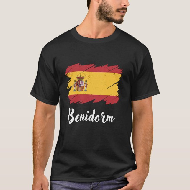 Benidorm Spanien, spanische Flagge, Benidorm T-Shirt (Vorderseite)