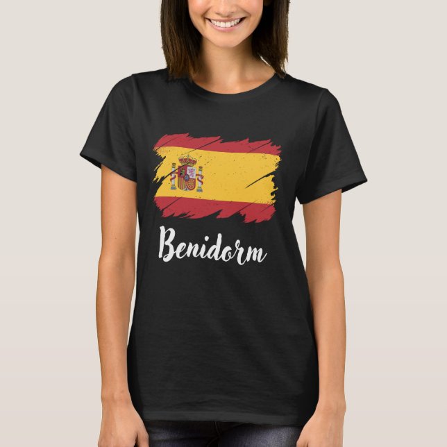 Benidorm Spanien, spanische Flagge, Benidorm T-Shirt (Vorderseite)