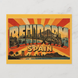Benidorm Spanien Wolkenkratzer Strand Postkarte