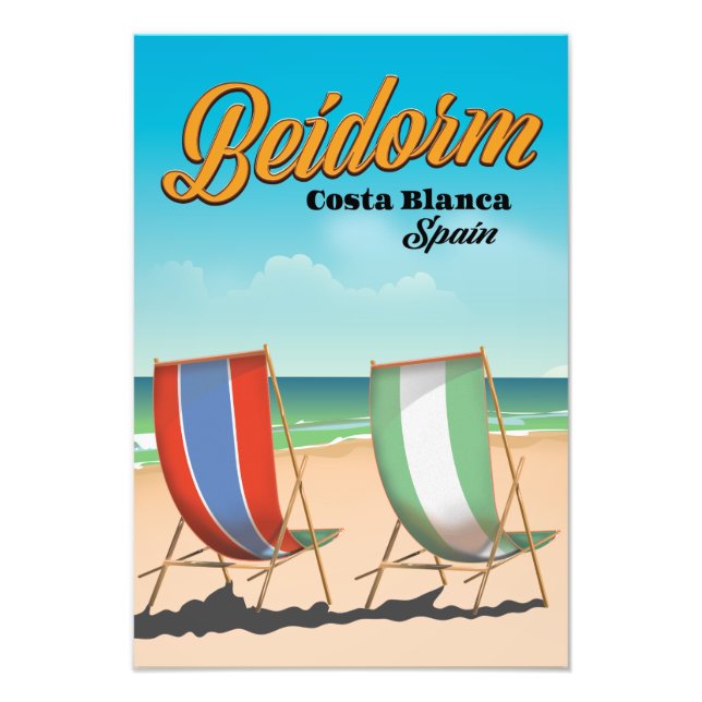 Benidorm Strandproster Fotodruck (Vorne)
