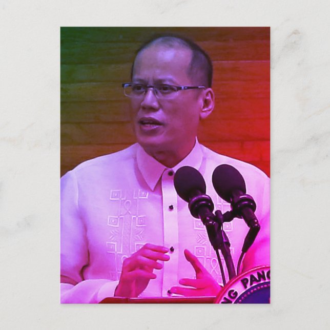 Benigno Noynoy Aquino III, 15. Präsident der PH Postkarte (Vorderseite)