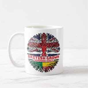 Benin Beninese British UK Tree Roots Flag Kaffeetasse