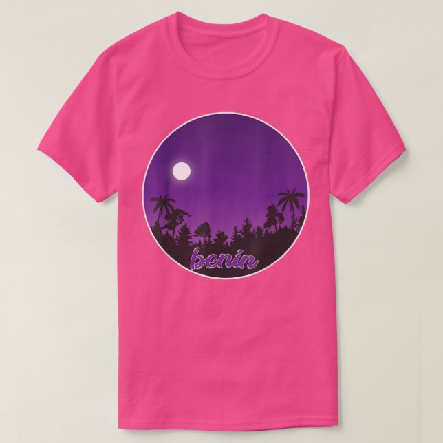 Benin By night with Palms T-Shirt (Design vorne)