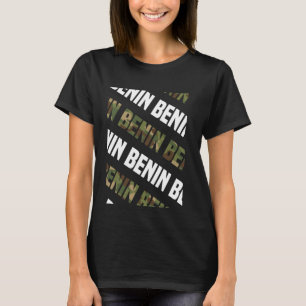 Benin Camouflage Pattern Green Camouflage T-Shirt