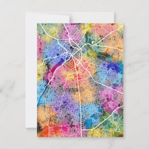 Benin City Nigeria City Map Postkarte