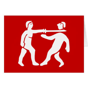 Benin Empire Flag / Emblem-Karte