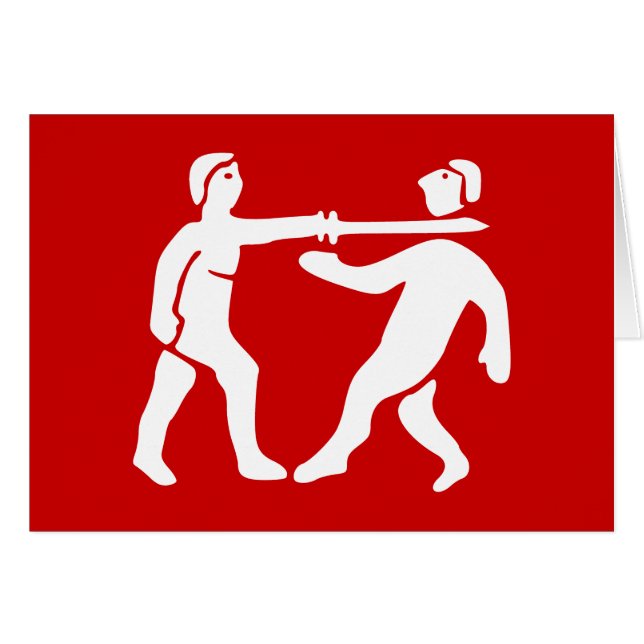 Benin Empire Flag / Emblem-Karte (Vorderseite (Horizontal))