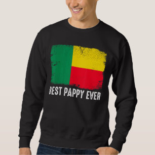 Benin Flag Best Pappy Ever Patriotic gestört Sweatshirt