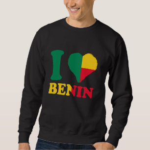 Benin Flag I Liebe Benin Wilhelm Tell Sweatshirt