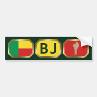 Benin Flag Map Code Autoaufkleber