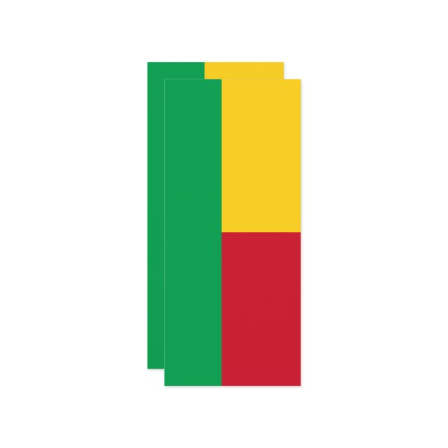 Benin flag menükarte (Vorderseite/Rückseite Beispiel)