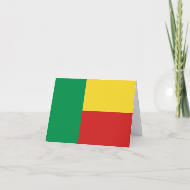 Benin Flag Notecard Karte (Vorderseite)