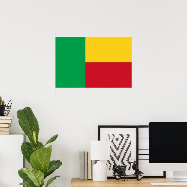 Benin flag poster (Heimbüro)