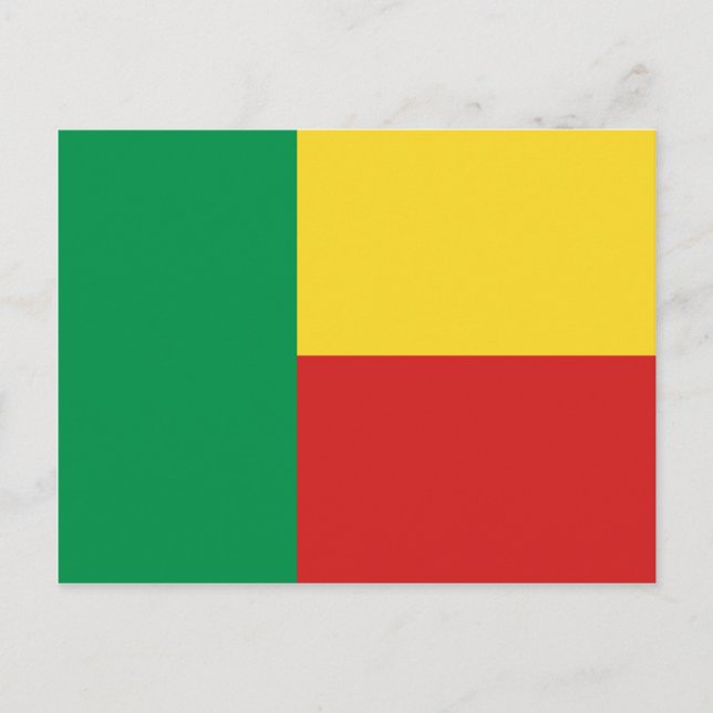 Benin Flag Postkarte (Vorderseite)