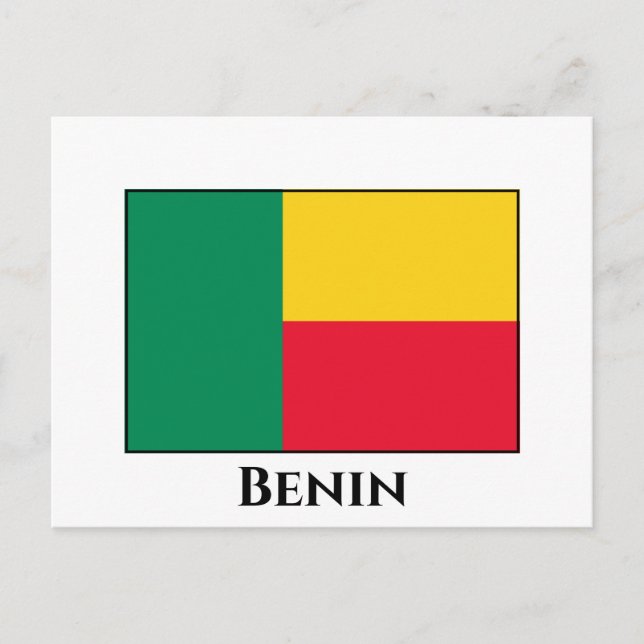 Benin Flag Postkarte (Vorderseite)