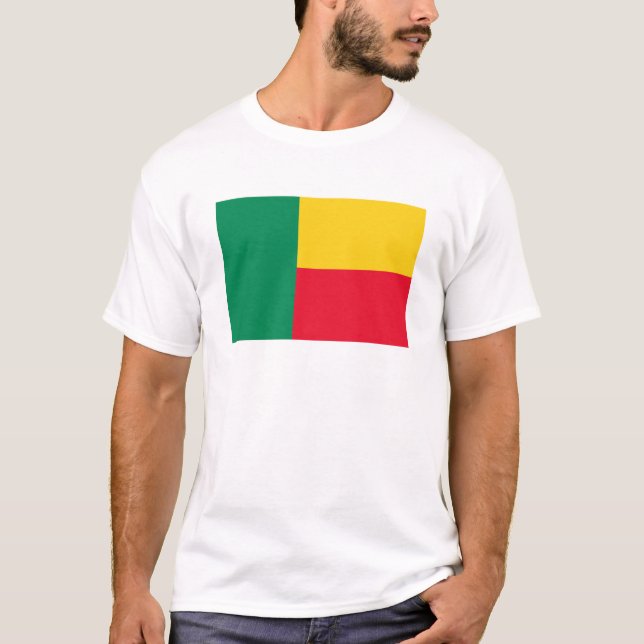 Benin Flag T-Shirt, Patriotic T-Shirts, T-Shirt (Vorderseite)