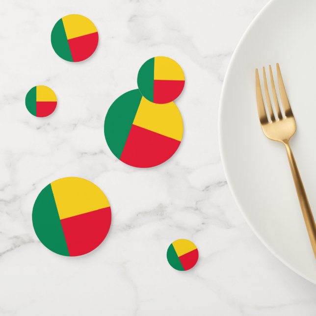 Benin Flag Table Confetti Konfetti (Gruppe)