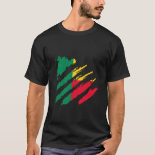 Benin Flag USA Beninese Roots Beninese Pri T-Shirt