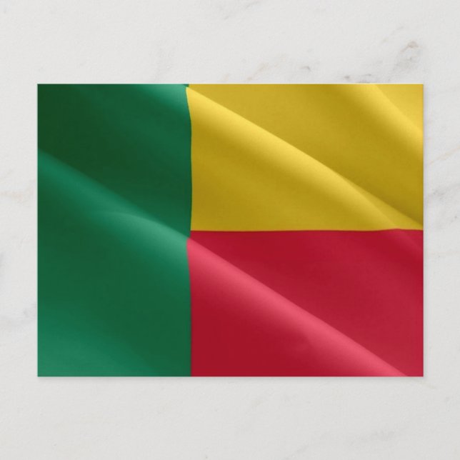 Benin - Flag Wave - Postkarte (Vorderseite)