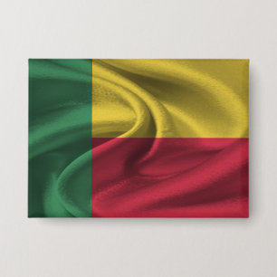 Benin-Flagge-Button Button