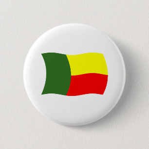 Benin Flagge Knopf Button