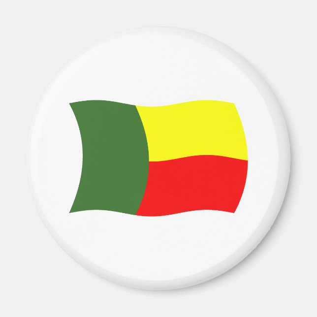 Benin Flagge Magnet (Vorne)