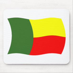 Benin Flagge Mauspad