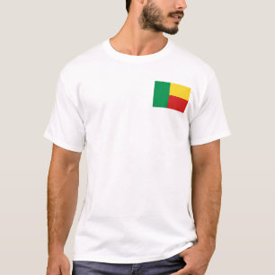 Benin-Flagge und Karten-T - Shirt