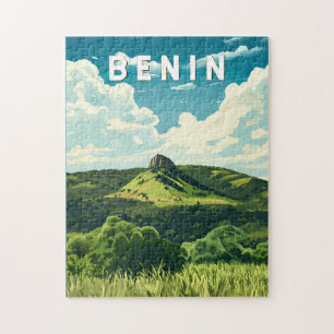 Benin Illustration Travel Art Vintag Puzzle