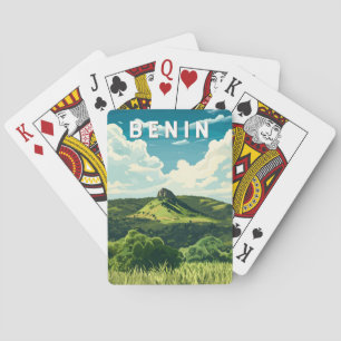 Benin Illustration Travel Art Vintag Spielkarten