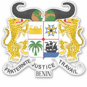 Benin National Coat of Arms Patriotic Aufkleber