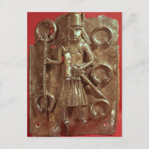 Benin-Plakette Postkarte