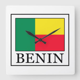 Benin Quadratische Wanduhr