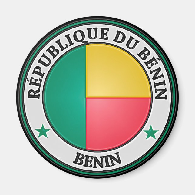 Benin Round Emblem Magnet (Vorne)