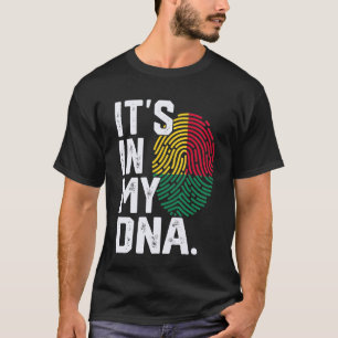 Benin Wurzeln Flagge Fingerabdruck Grafik Patrioti T-Shirt