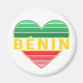 Beninese Heart, I Liebe Benin Magnet