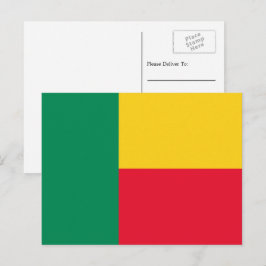 Beninesische Flagge, Flagge Benins Postkarte