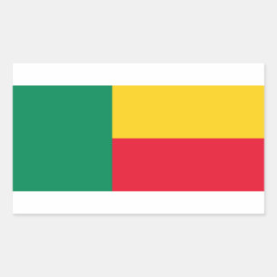 Beninesische Flagge, Flagge Benins Rechteckiger Aufkleber