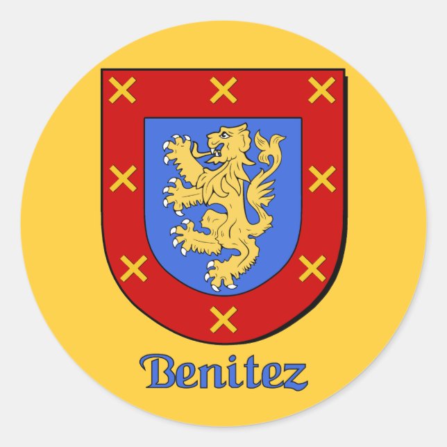 Benitez Familie Schild Aufkleber (Vorderseite)