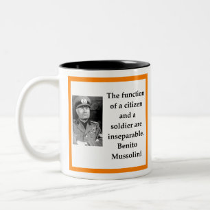 Benito Mussolini Zweifarbige Tasse