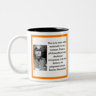 Benito Mussolini Zweifarbige Tasse
