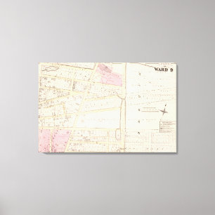 Benjamin Allen's Plat und James Fenn Atlas Karte Leinwanddruck
