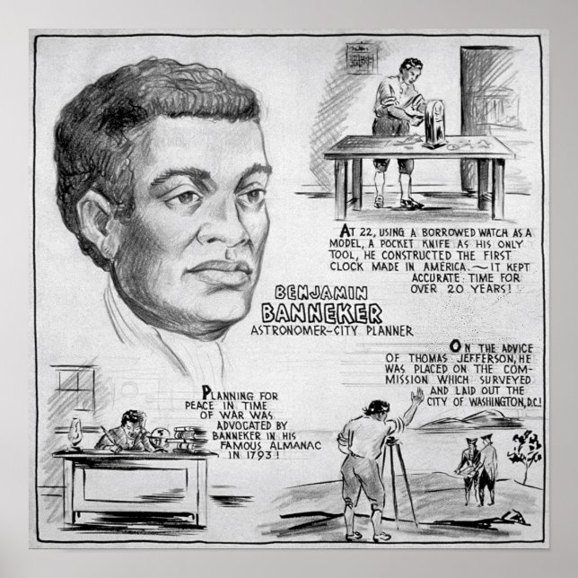 Benjamin Banneker American Black Inventor Poster (Vorne)