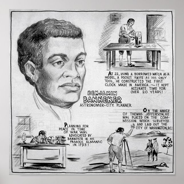 Benjamin Banneker American Black Inventor Poster (Vorne)